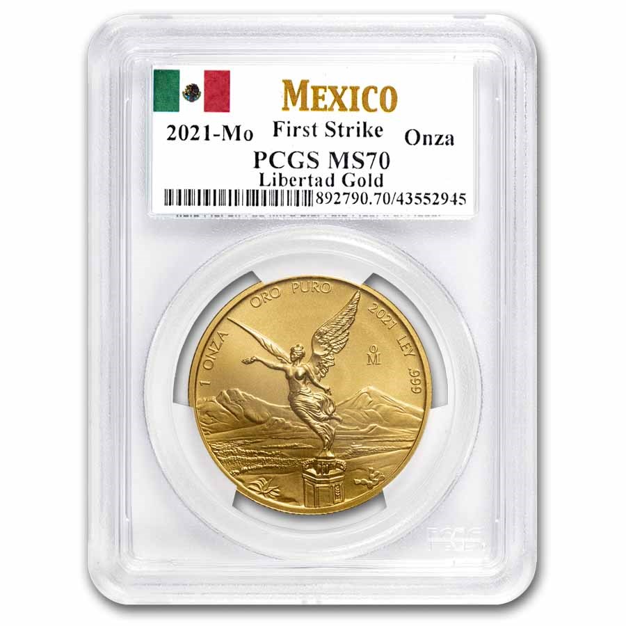 Mexico 1 oz Gold Libertad MS-70 PCGS (Random Year)
