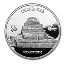 Mexico 1 oz Proof Silver 5 Pesos Observatorio (The Observatory)