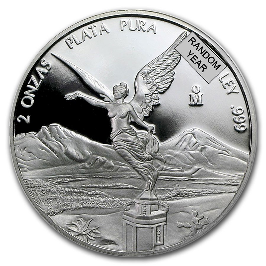 Mexico 2 oz Silver Libertad Proof (Random Year, Capsule)