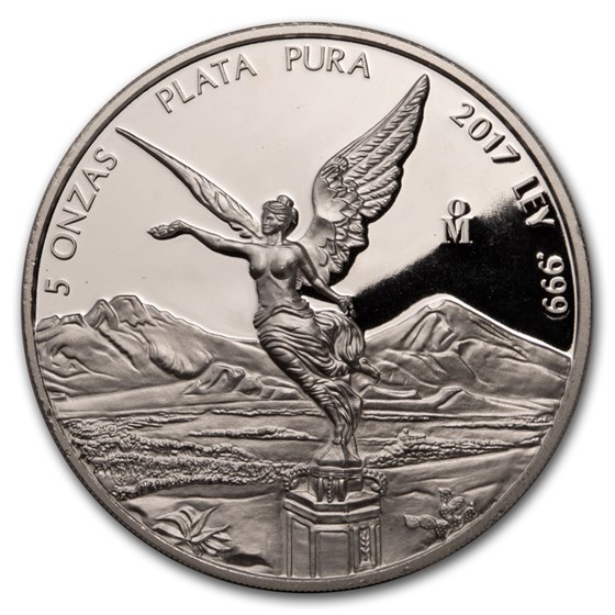 Mexico 5 oz Silver Libertad Proof (Random Year, Abrasions) Mexico 5 oz Silver Libertad Proof (Random Year, Abrasions)