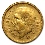 Mexico 7-Coin Gold Pesos Type Set BU