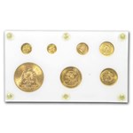 Mexico 7-Coin Gold Pesos Type Set BU