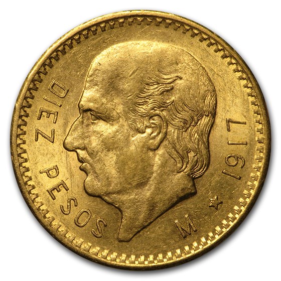Mexico Gold 10 Pesos AU/BU (Better Dates) Mexico Gold 10 Pesos AU/BU (Better Dates)