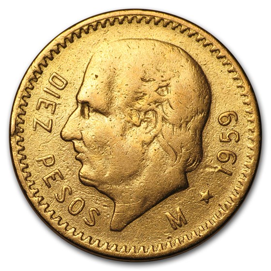 Mexico Gold 10 Pesos (Random Year) Culls Mexico Gold 10 Pesos (Random Year) Culls