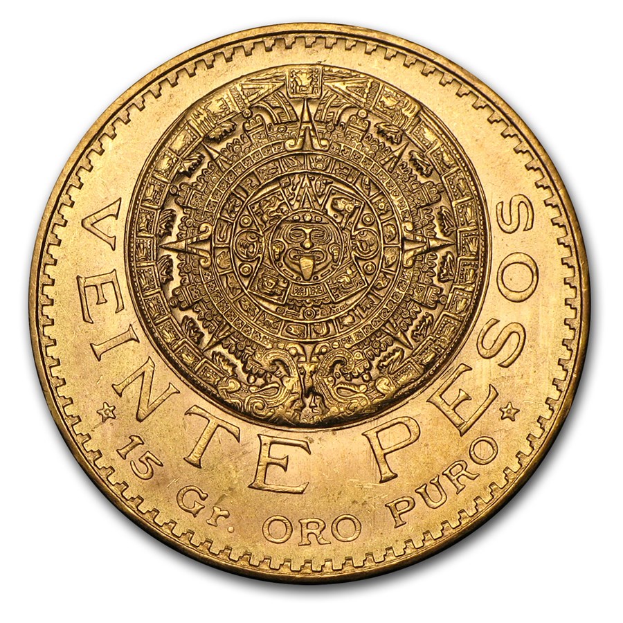 Mexico Gold 20 Pesos (Random Year) AU-BU