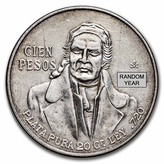 Mexico Silver 100 Pesos (1977-1979) AU/BU