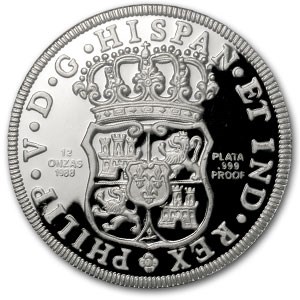Mexico Silver 12 Onzas Pillar Dollar (Scruffy) Mexico Silver 12 Onzas Pillar Dollar (Scruffy)