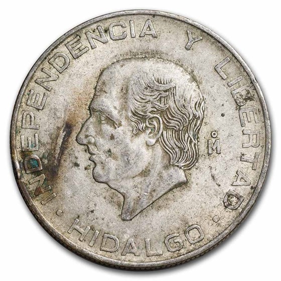 Mexico Silver 5 Pesos Hidalgo (1955-1957) Avg Circ Mexico Silver 5 Pesos Hidalgo (1955-1957) Avg Circ