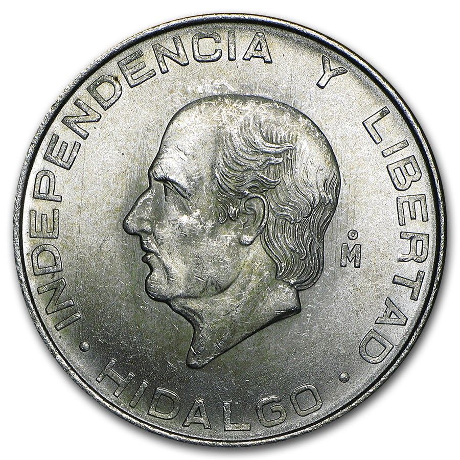 Mexico Silver 5 Pesos Hidalgo (1955-1957) XF-AU