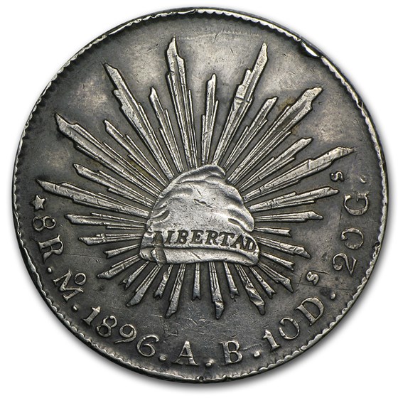 Mexico Silver 8 Reales Cap & Rays Avg Circ (ASW .7859 oz) Mexico Silver 8 Reales Cap & Rays Avg Circ (ASW .7859 oz)