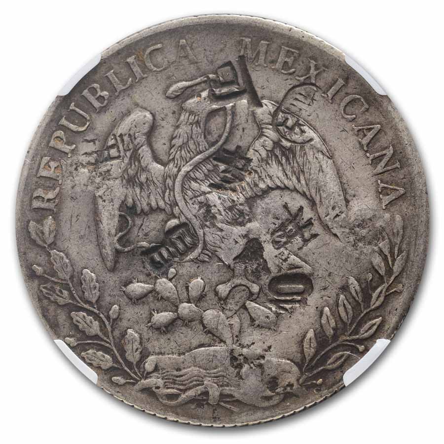 Buy Mexican Silver 8 Reales Cap & Rays Chopmarked NGC | APMEX