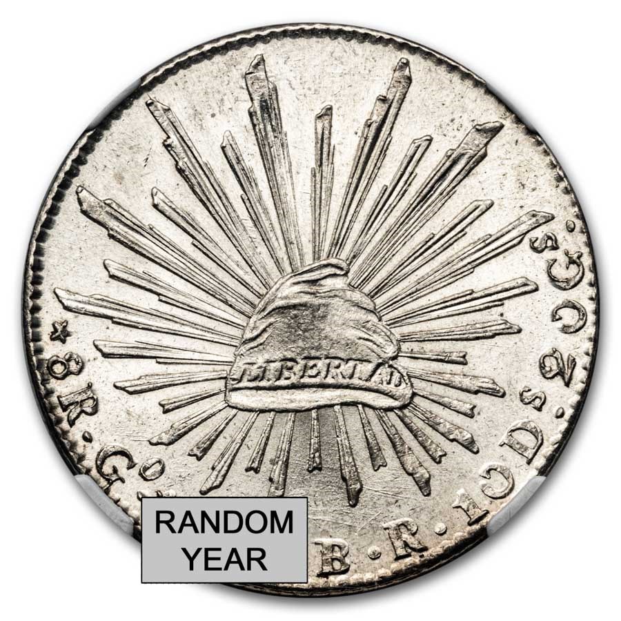 Mexico Silver 8 Reales MS-63 NGC/PCGS (Random Year)
