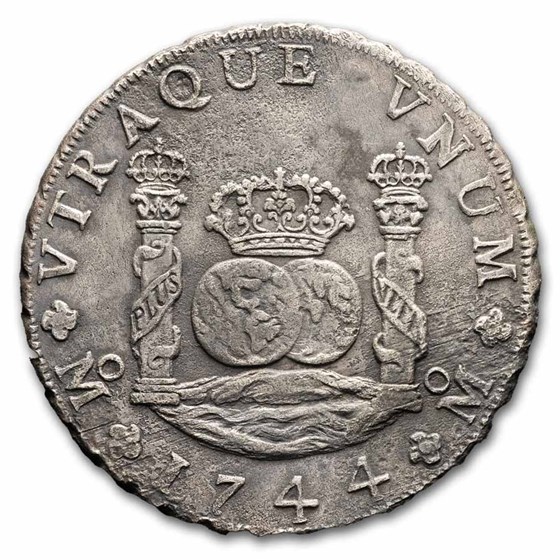 Mexico Silver 8 Reales "Pillar Dollar" Shipwreck Effect Mexico Silver 8 Reales "Pillar Dollar" Shipwreck Effect