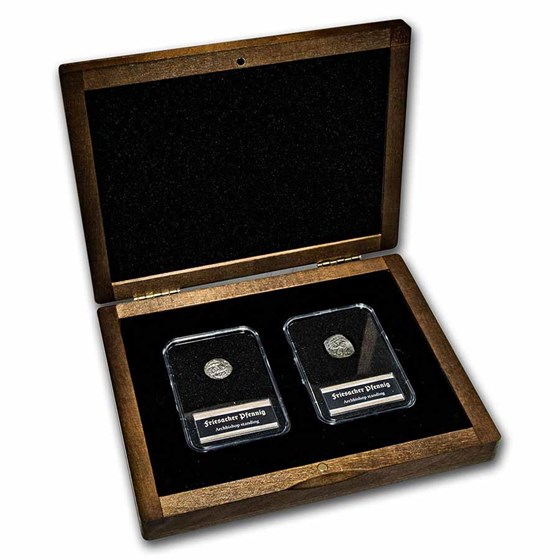 Middle Ages Silver Friesacher Pfennig: 2-Coin Presentation Set Middle Ages Silver Friesacher Pfennig: 2-Coin Presentation Set
