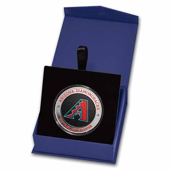 MLB Arizona Diamondbacks 1 oz Silver Colorized Round (w/ Box) MLB Arizona Diamondbacks 1 oz Silver Colorized Round (w/ Box)