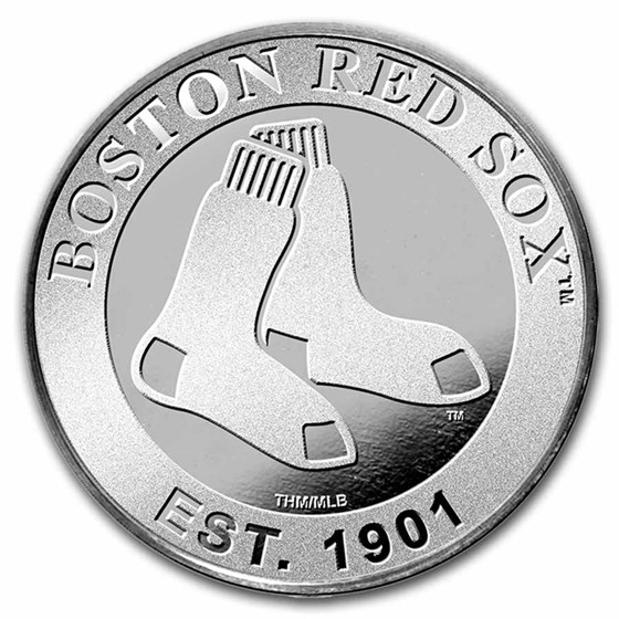 MLB Boston Red Sox 1 oz Silver Round MLB Boston Red Sox 1 oz Silver Round