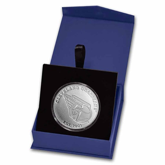 MLB Cleveland Guardians 1 oz Silver Round (w/Box) MLB Cleveland Guardians 1 oz Silver Round (w/Box)
