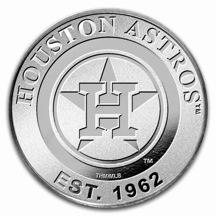 MLB Houston Astros 1 oz Silver Round (w/Box)