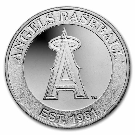 MLB Los Angeles Angels 1 oz Silver Round (w/Box) MLB Los Angeles Angels 1 oz Silver Round (w/Box)