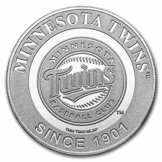 MLB Minnesota Twins 1 oz Silver Round MLB Minnesota Twins 1 oz Silver Round