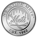 MLB New York Mets 1 oz Silver Round (w/Box)