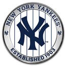 MLB New York Yankees 1 oz Silver Colorized Round (w/ Box)