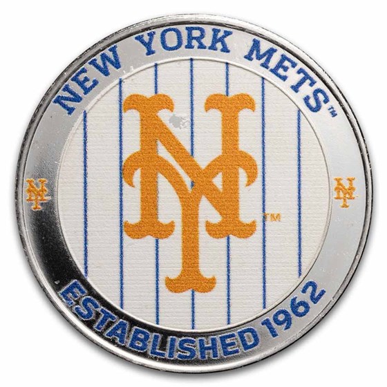 MLB Random Team 1 oz Silver Colorized Round (Abrasions) MLB Random Team 1 oz Silver Colorized Round (Abrasions)