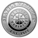 MLB Seattle Mariners 1 oz Silver Round (w/Box)
