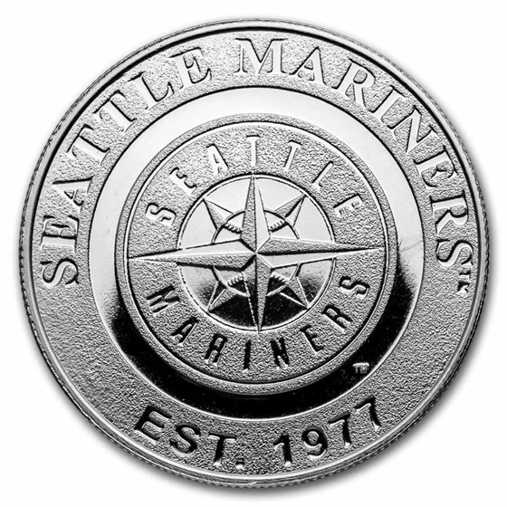 MLB Seattle Mariners 1 oz Silver Round MLB Seattle Mariners 1 oz Silver Round