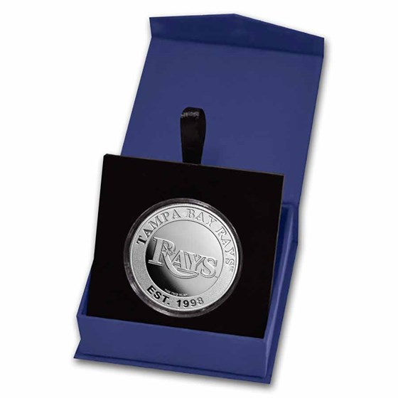MLB Tampa Bay Rays 1 oz Silver Round (w/Box) MLB Tampa Bay Rays 1 oz Silver Round (w/Box)