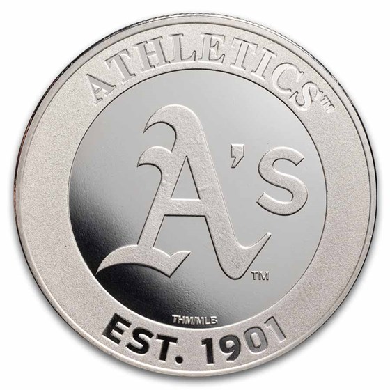 MLB The Athletics 1 oz Silver Round MLB The Athletics 1 oz Silver Round