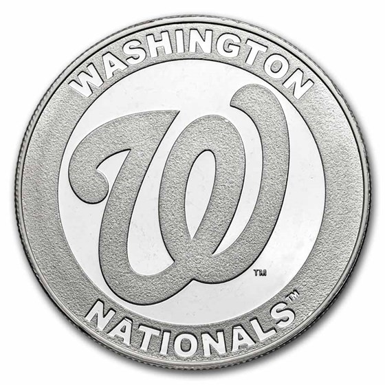MLB Washington Nationals 1 oz Silver Round MLB Washington Nationals 1 oz Silver Round