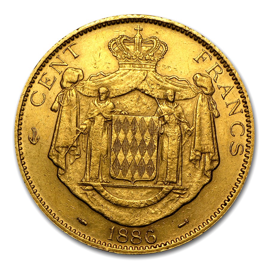 Monaco Gold 100 Francs (Random) Avg Circ