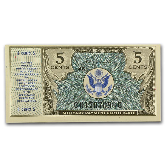 MPC Series 472 5 Cents CU MPC Series 472 5 Cents CU