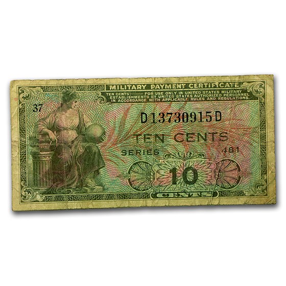 MPC Series 481 10 Cents Avg Circ MPC Series 481 10 Cents Avg Circ