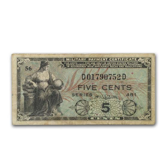 MPC Series 481 5 Cents Avg Circ