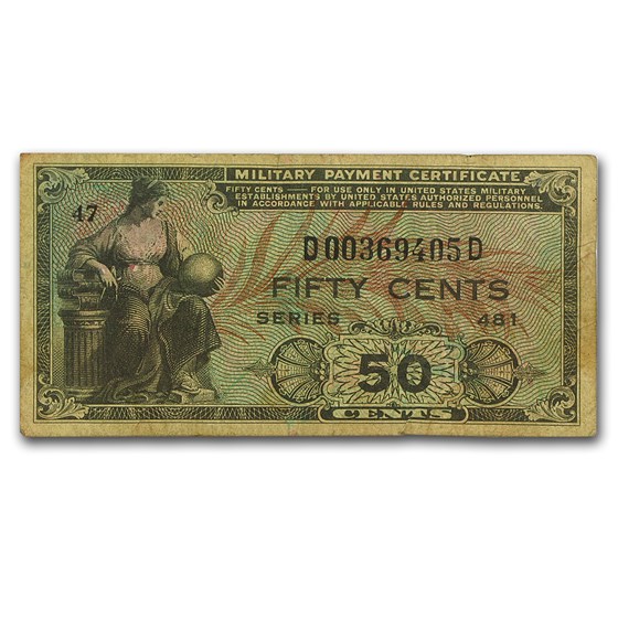 MPC Series 481 50 Cents Fine MPC Series 481 50 Cents Fine