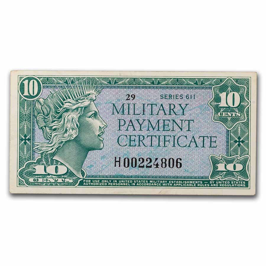 MPC Series 611 .10 Cent - XF - Replacement Note