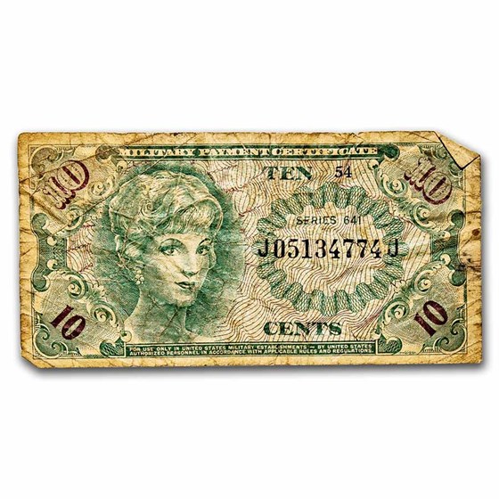 MPC Series 641 10 Cents Cull MPC Series 641 10 Cents Cull