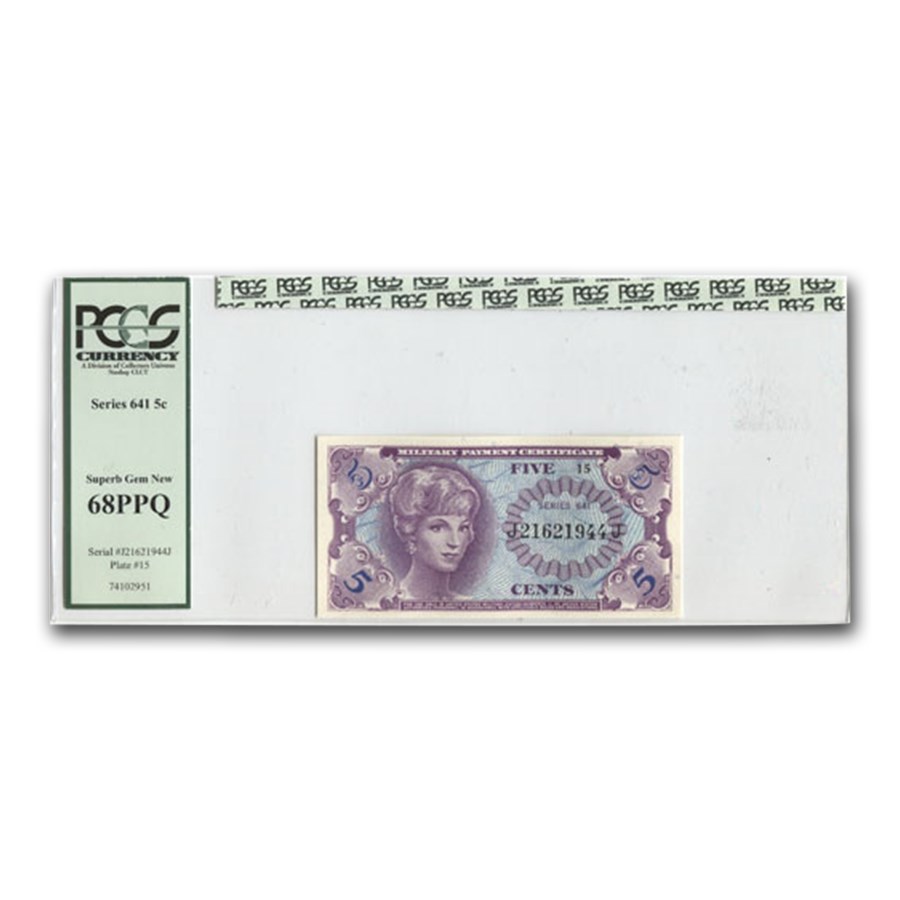 MPC Series 641 5 Cents CU-68 PPQ PCGS