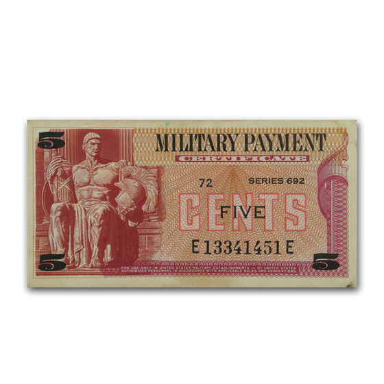 MPC Series 692 5 Cents VF MPC Series 692 5 Cents VF