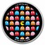 Ms.PAC-MAN™ Pixel Pattern 1 oz Colorized Silver Round
