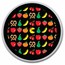 Ms.PAC-MAN™ Pixel Pattern 1 oz Colorized Silver Round