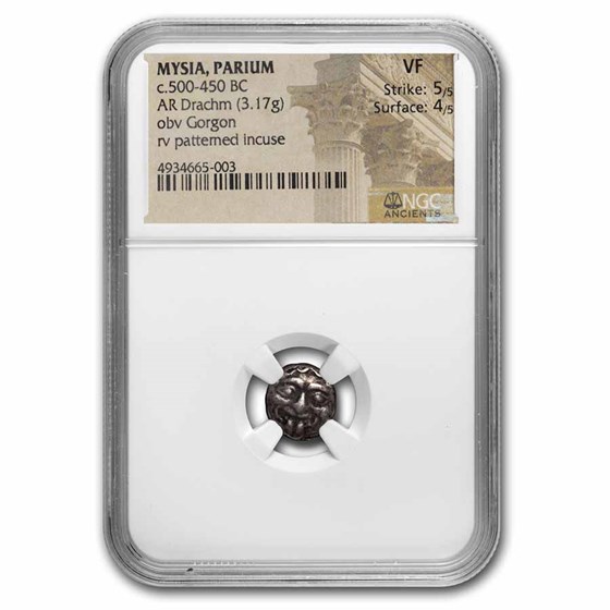 Mysia Parium AR Drachm (c. 500-450 BC) VF NGC Mysia Parium AR Drachm (c. 500-450 BC) VF NGC