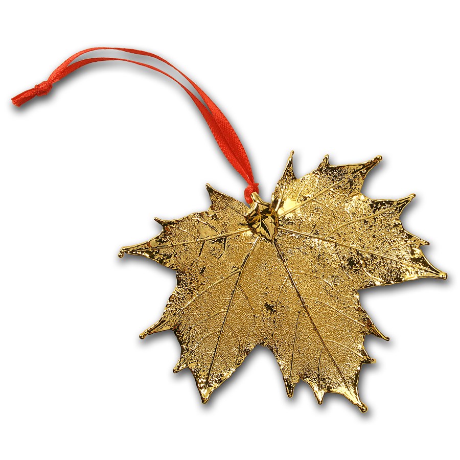 Nature's Gold Yellow Gold Maple Leaf Ornament