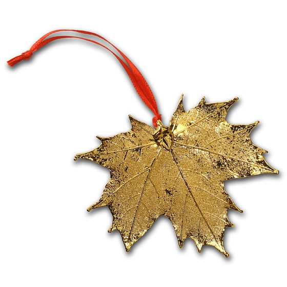 Nature's Gold Yellow Gold Maple Leaf Ornament Nature's Gold Yellow Gold Maple Leaf Ornament