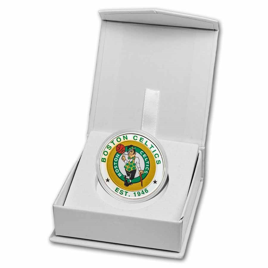 NBA Boston Celtics 1 oz Silver Colorized Round (w/Box)