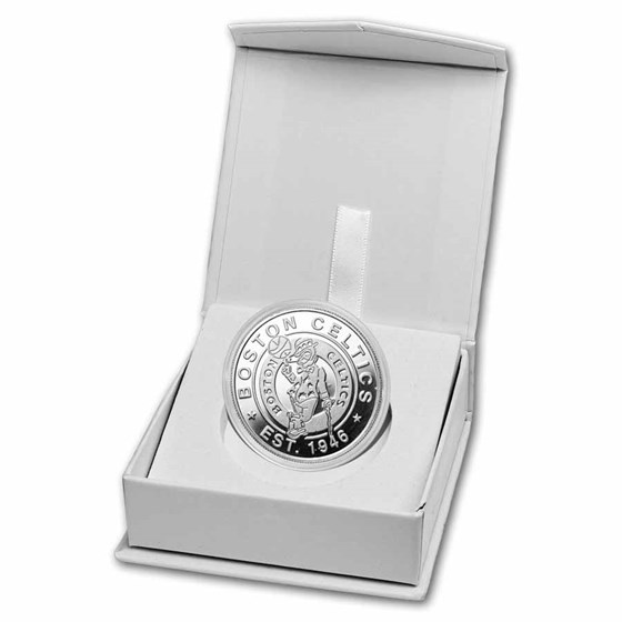 NBA Boston Celtics 1 oz Silver Round (w/Box)