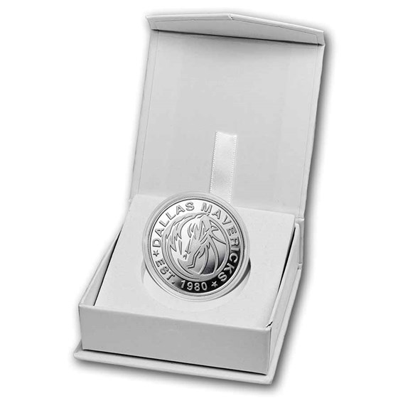 NBA Dallas Mavericks 1 oz Silver Round (w/Box)