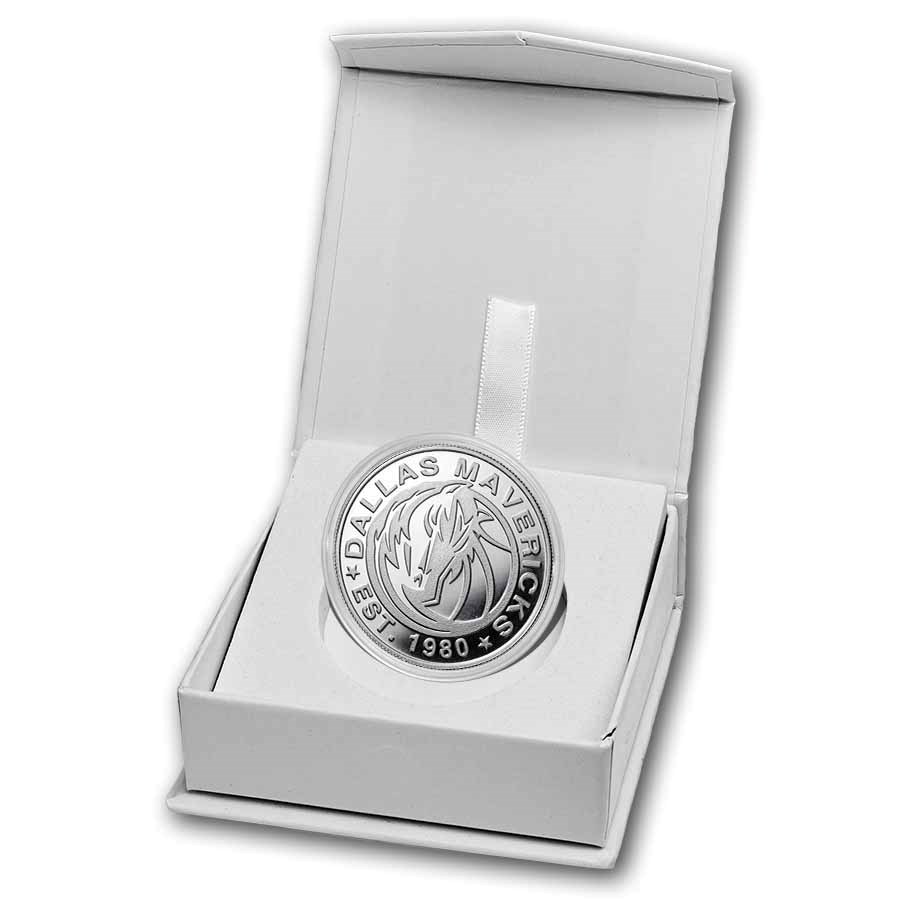 NBA Dallas Mavericks 1 oz Silver Round (w/Box)